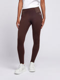 Womens Elastic Waistband Legging Puce