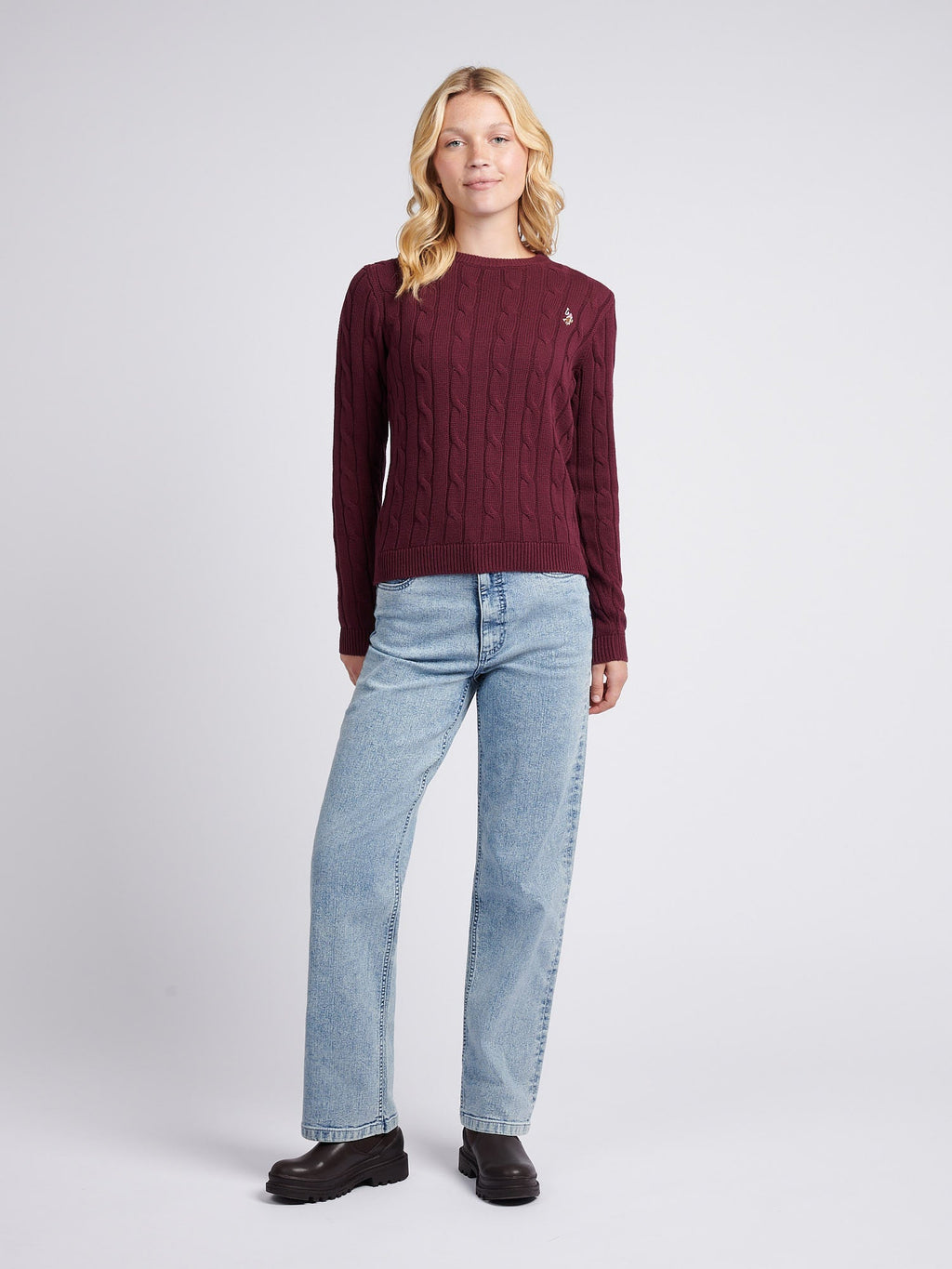Womens Straight Fit Jean Stone Wash WUP
