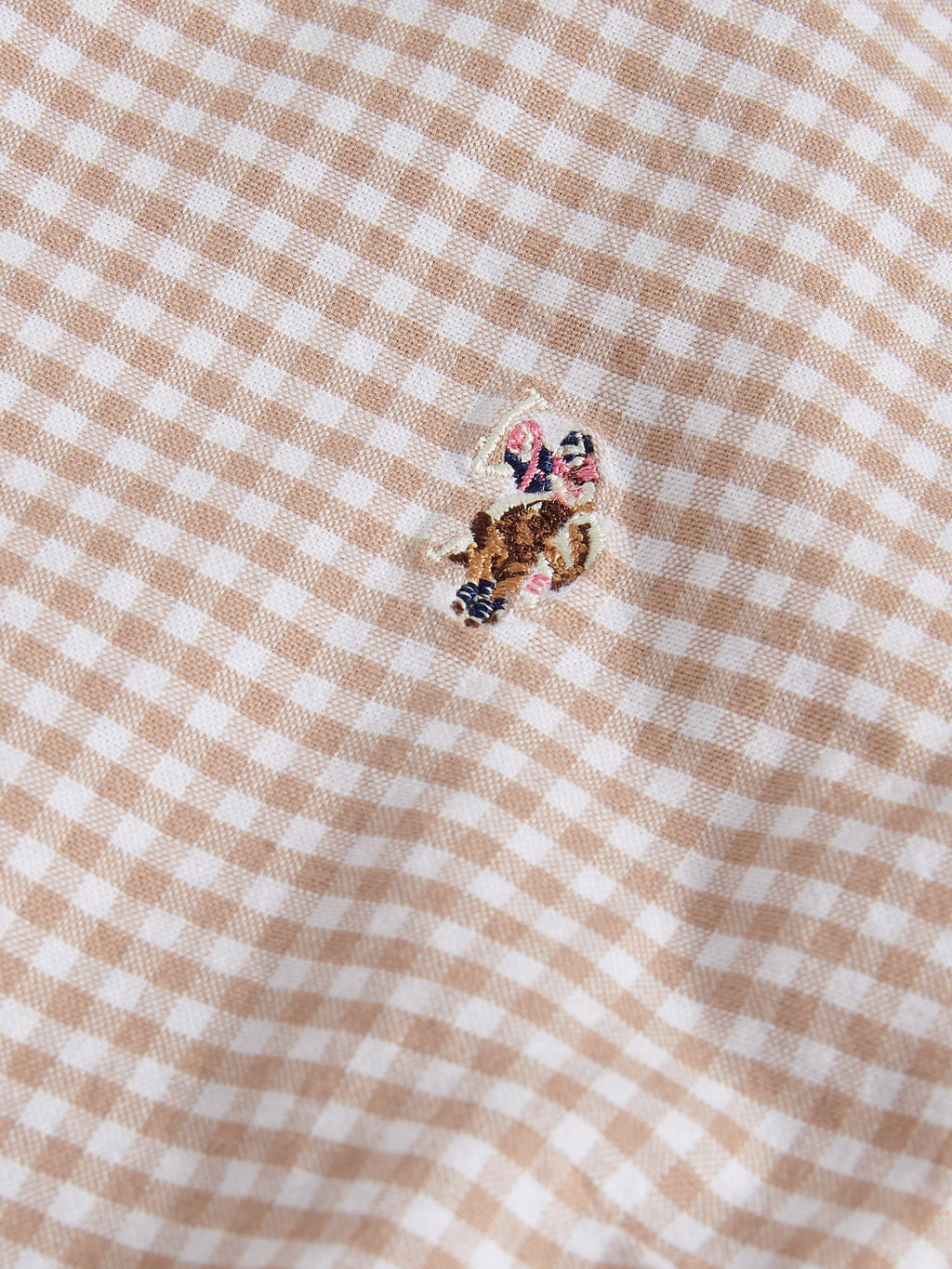 Womens Gingham Classic Fit Shirt in Natural
