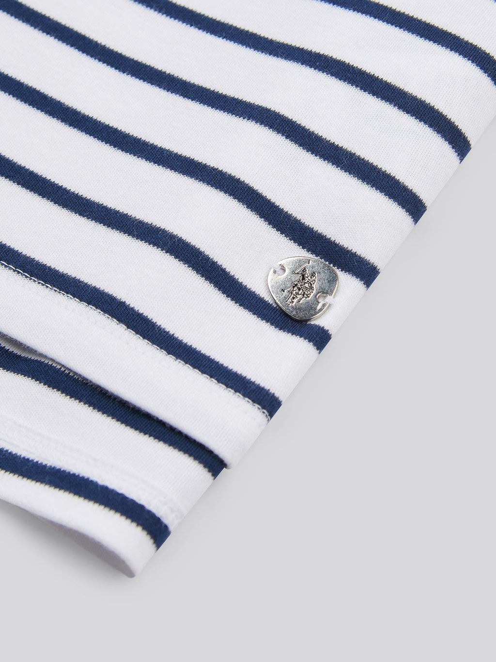 Womens Monogram Rope Stripe Shirt in Navy Iris