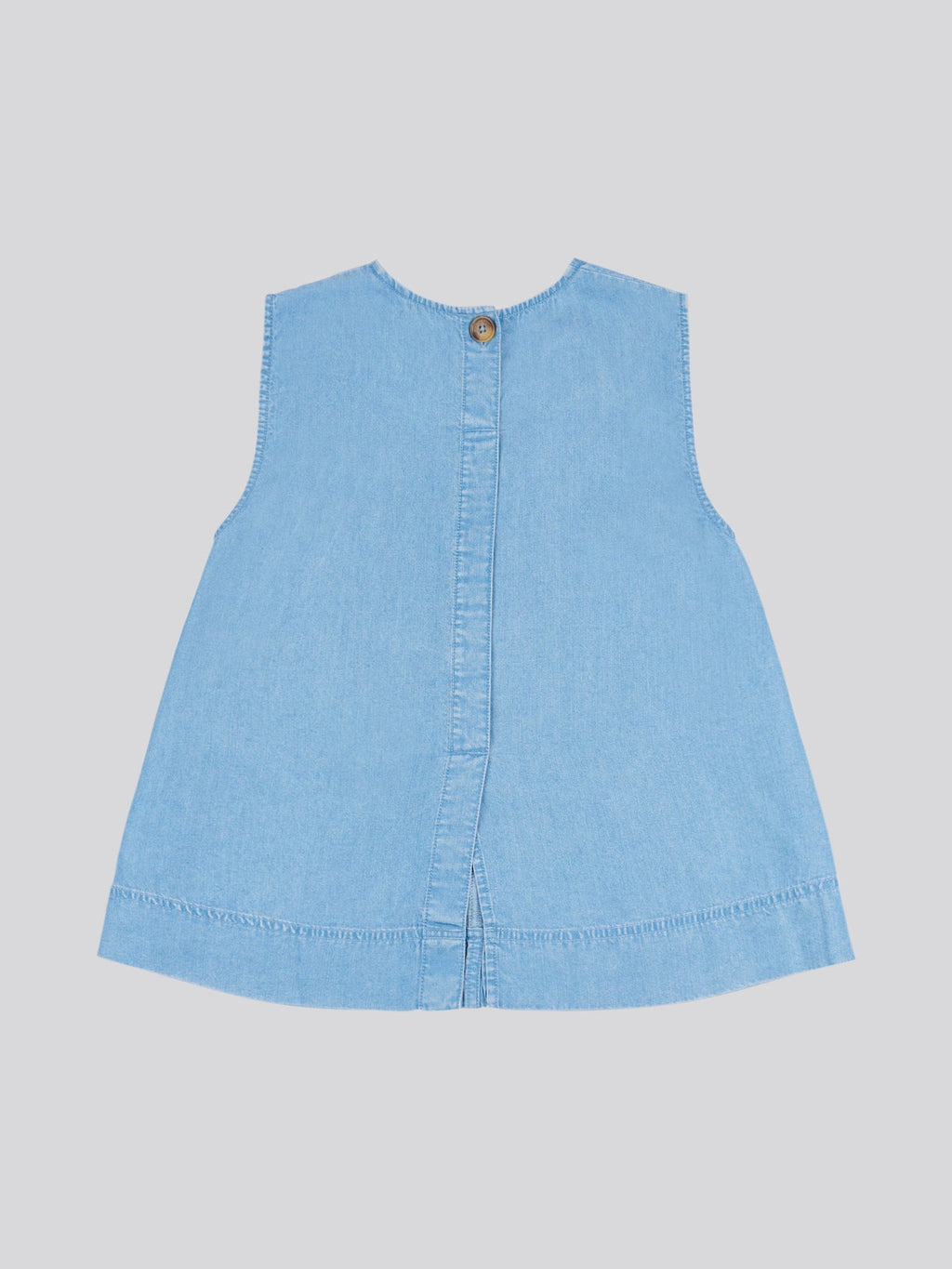 Womens Chambray Swing Top in Light Chambray Blue