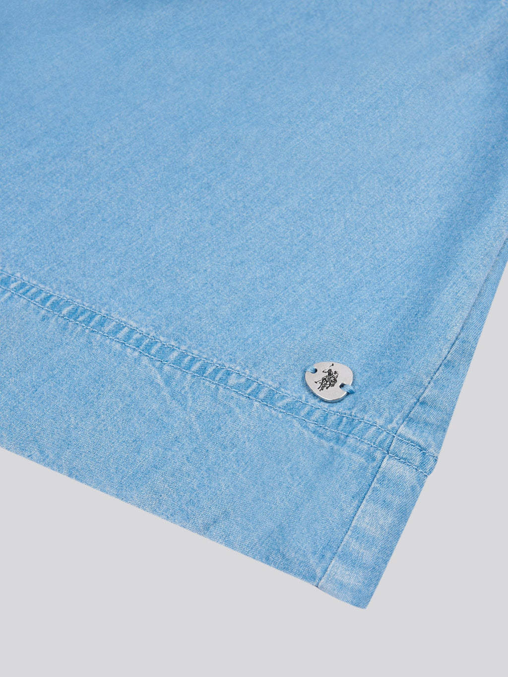 Womens Chambray Swing Top in Light Chambray Blue
