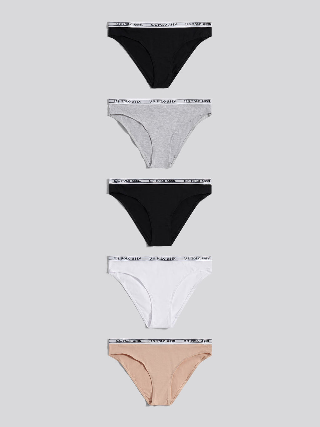 Womens 5 Pack Cotton Bikini Brief in Bright White