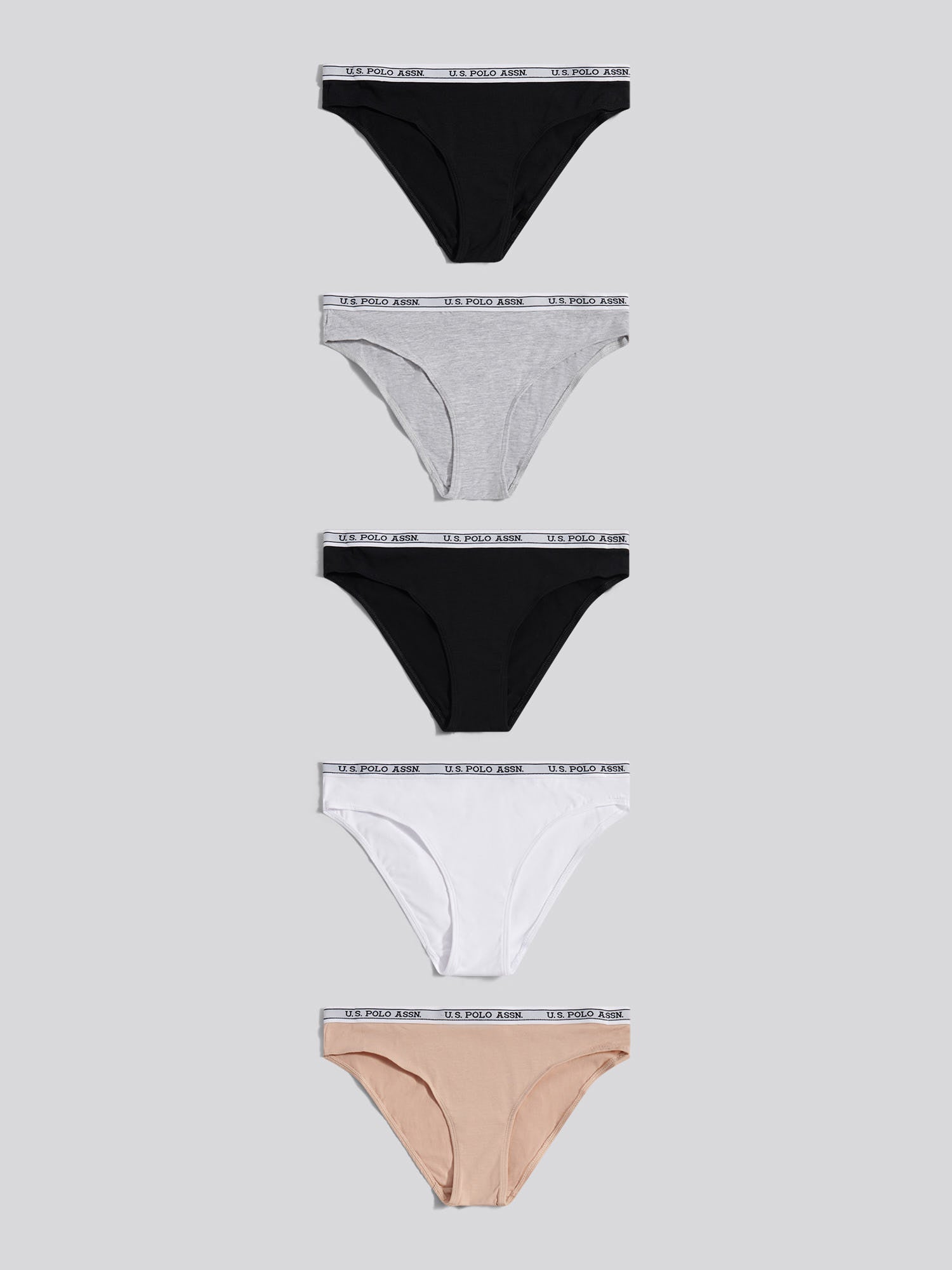 Womens 5 Pack Cotton Bikini Brief in Bright White