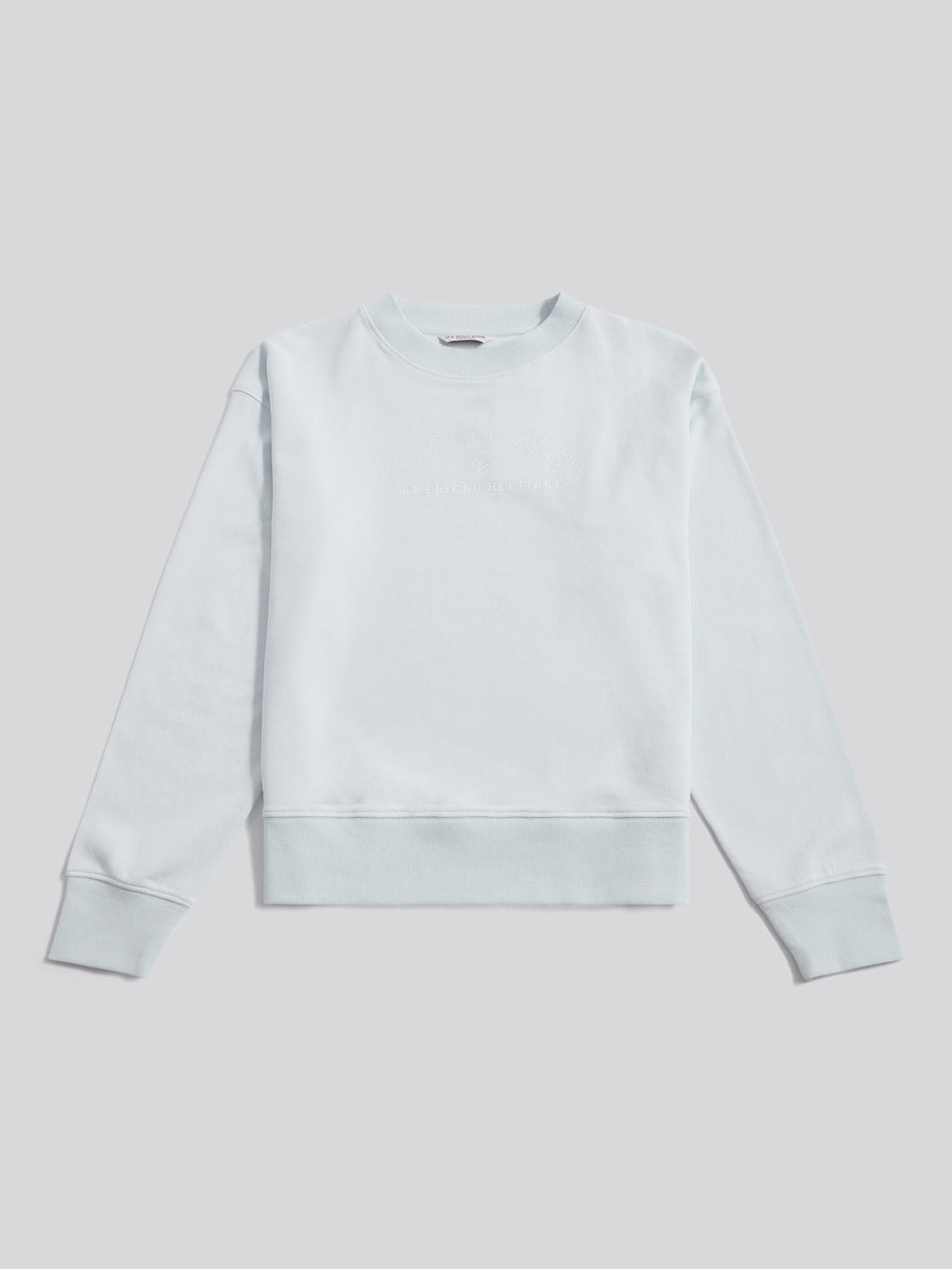 Womens Arc Graphic Crew Sweat in Ballad Blue