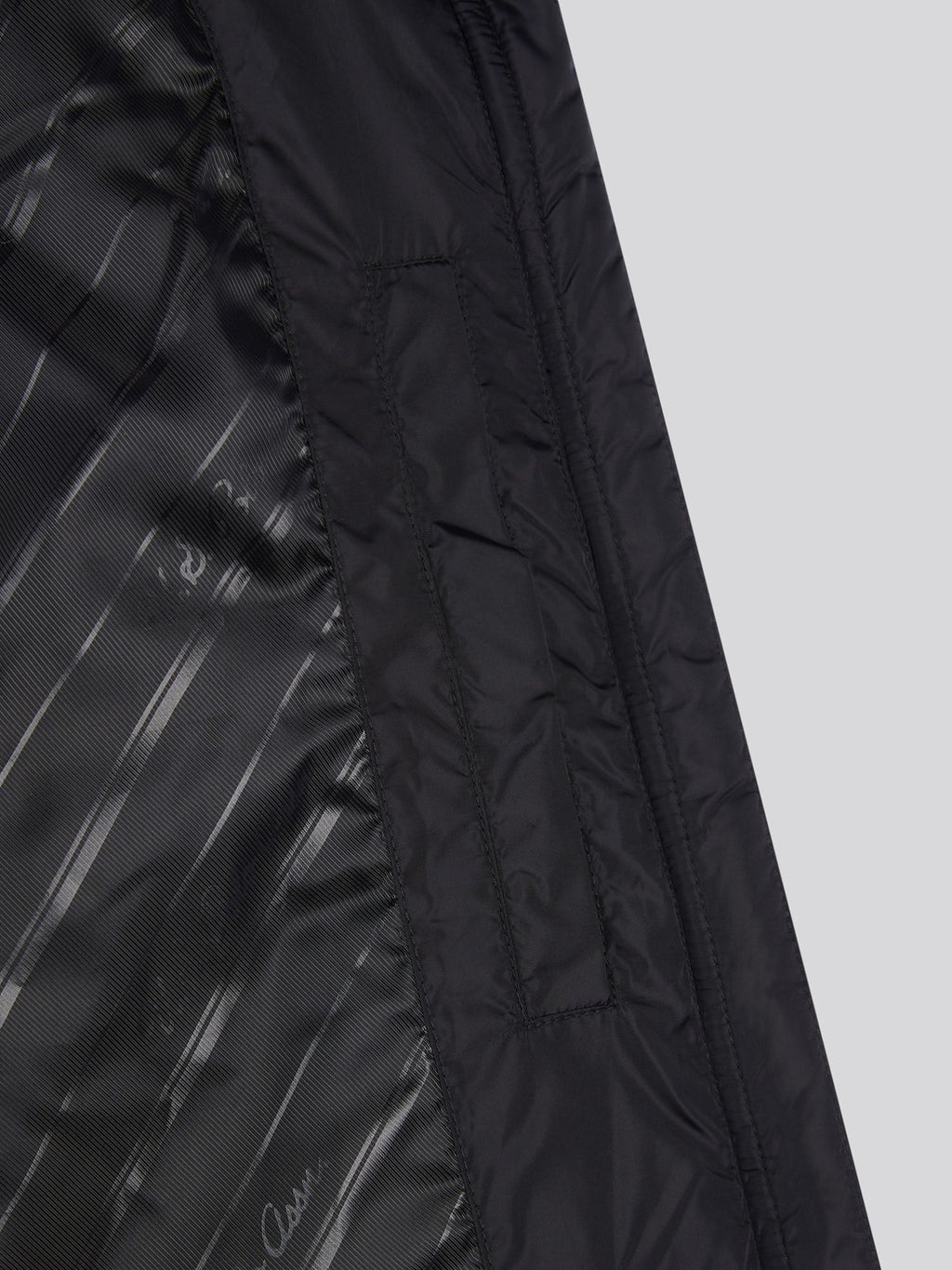 Womens Belted Puffer Jacket in Black
