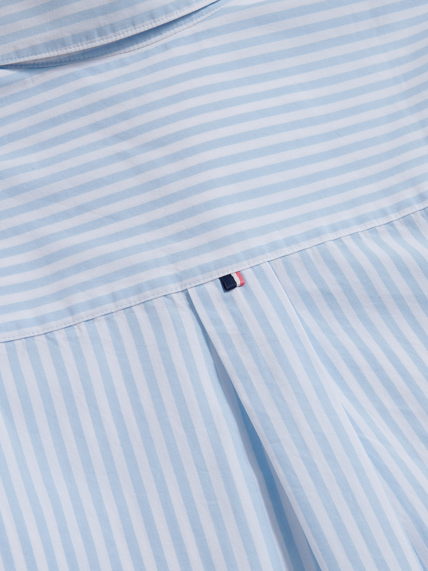 Womens Cotton Poplin Loose Fit Stripe Shirt in Windsurfer