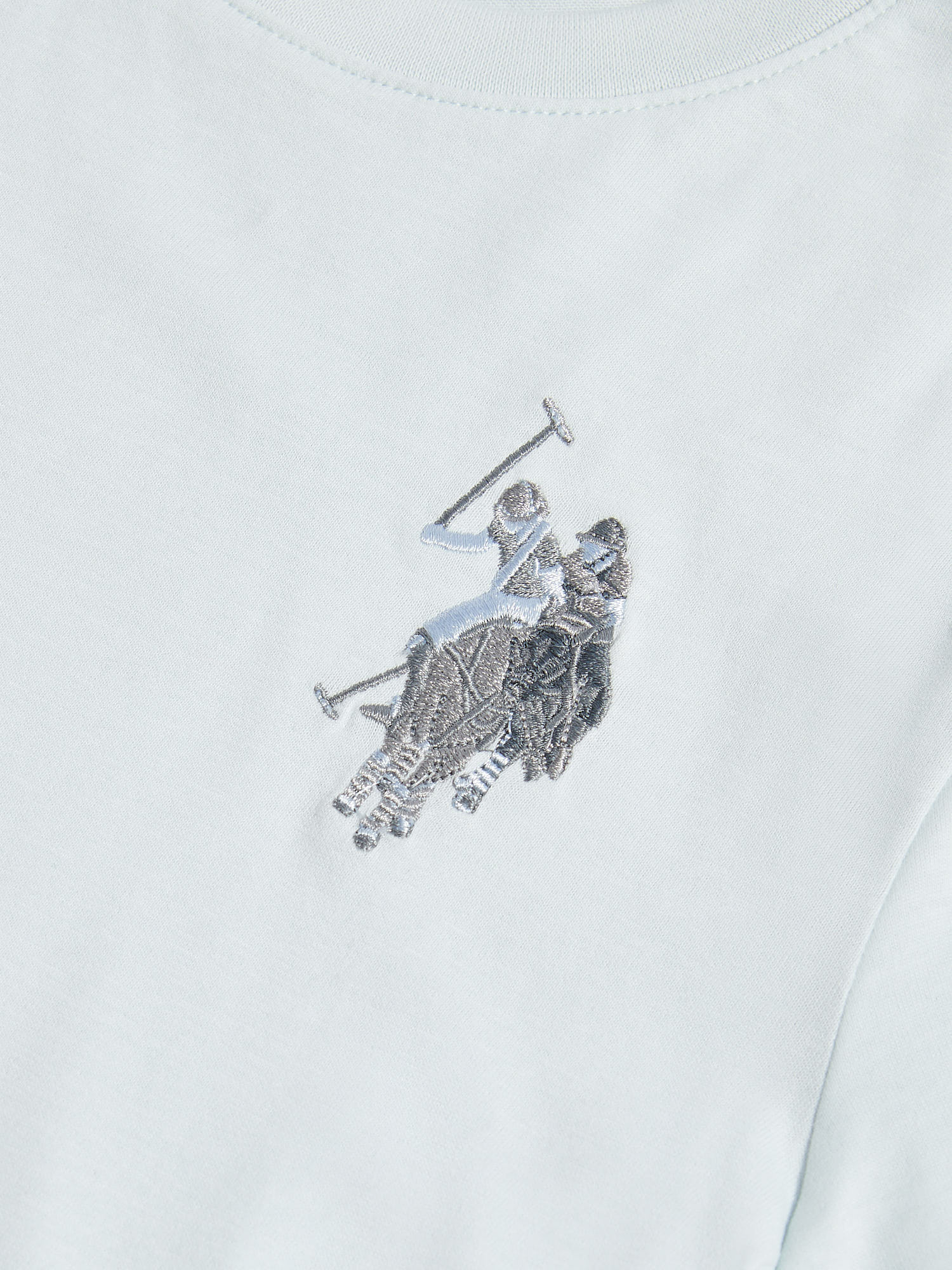 Womens Large Tonal Double Horsemen T-Shirt in Ballad Blue