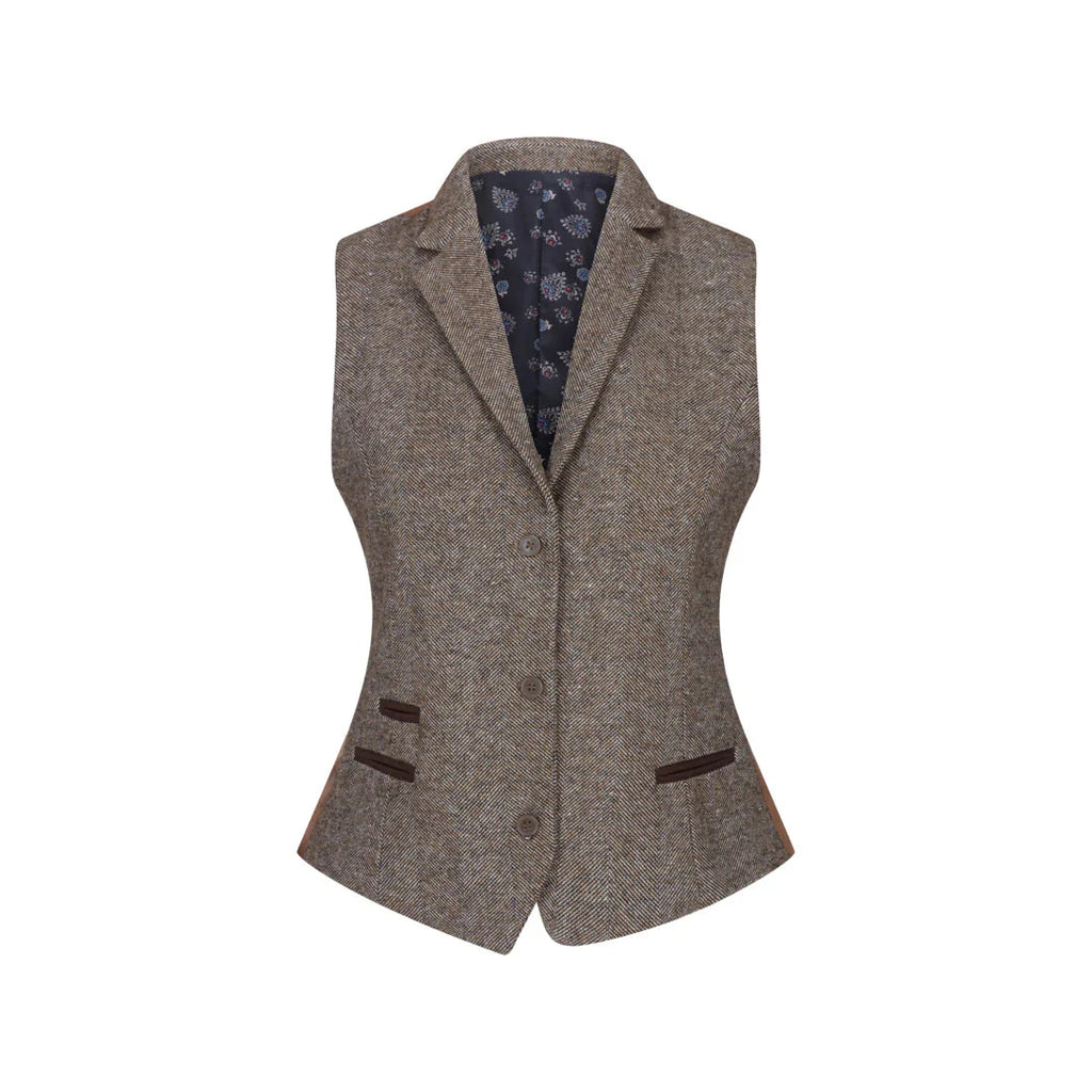 wsn06 - Women's 1920s Suit Tweed Blazer Waistcoat & Trousers