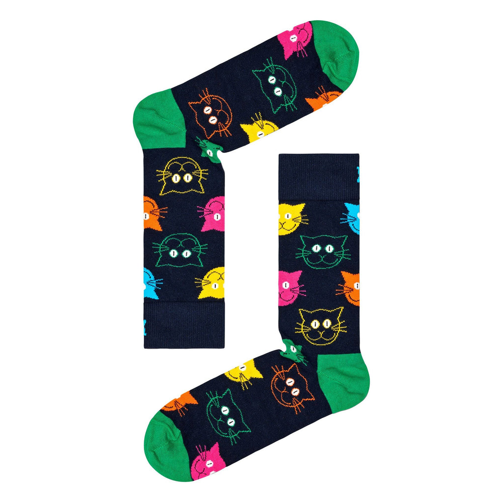 3 Pack Mens & Ladies Mixed Cat Socks Gift Set