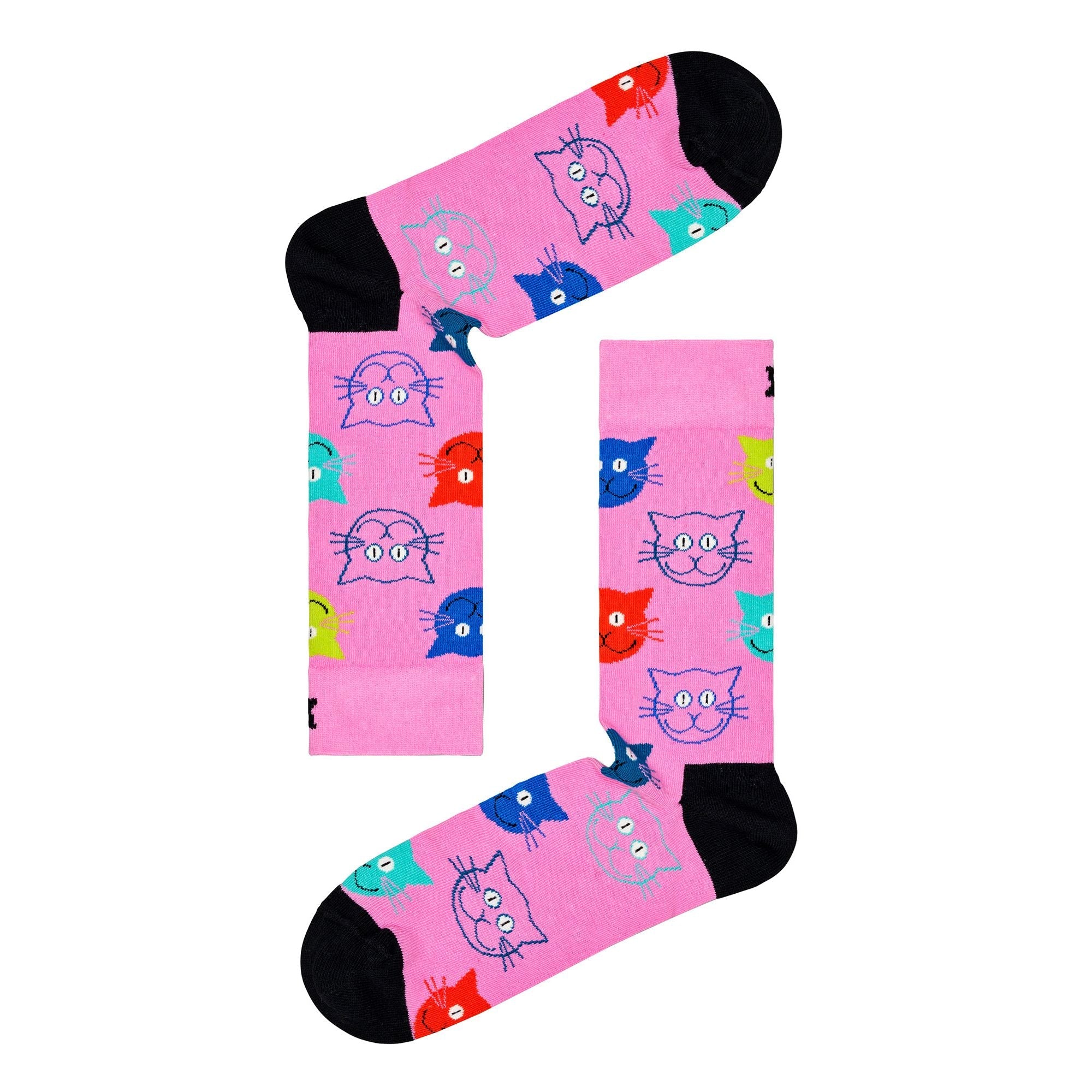 3 Pack Mens & Ladies Mixed Cat Socks Gift Set