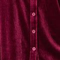 Yumi Burgundy Velvet Relaxed Fit Shirt