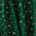 Yumi Green Starburst Foil Print Long Sleeve Skater Dress