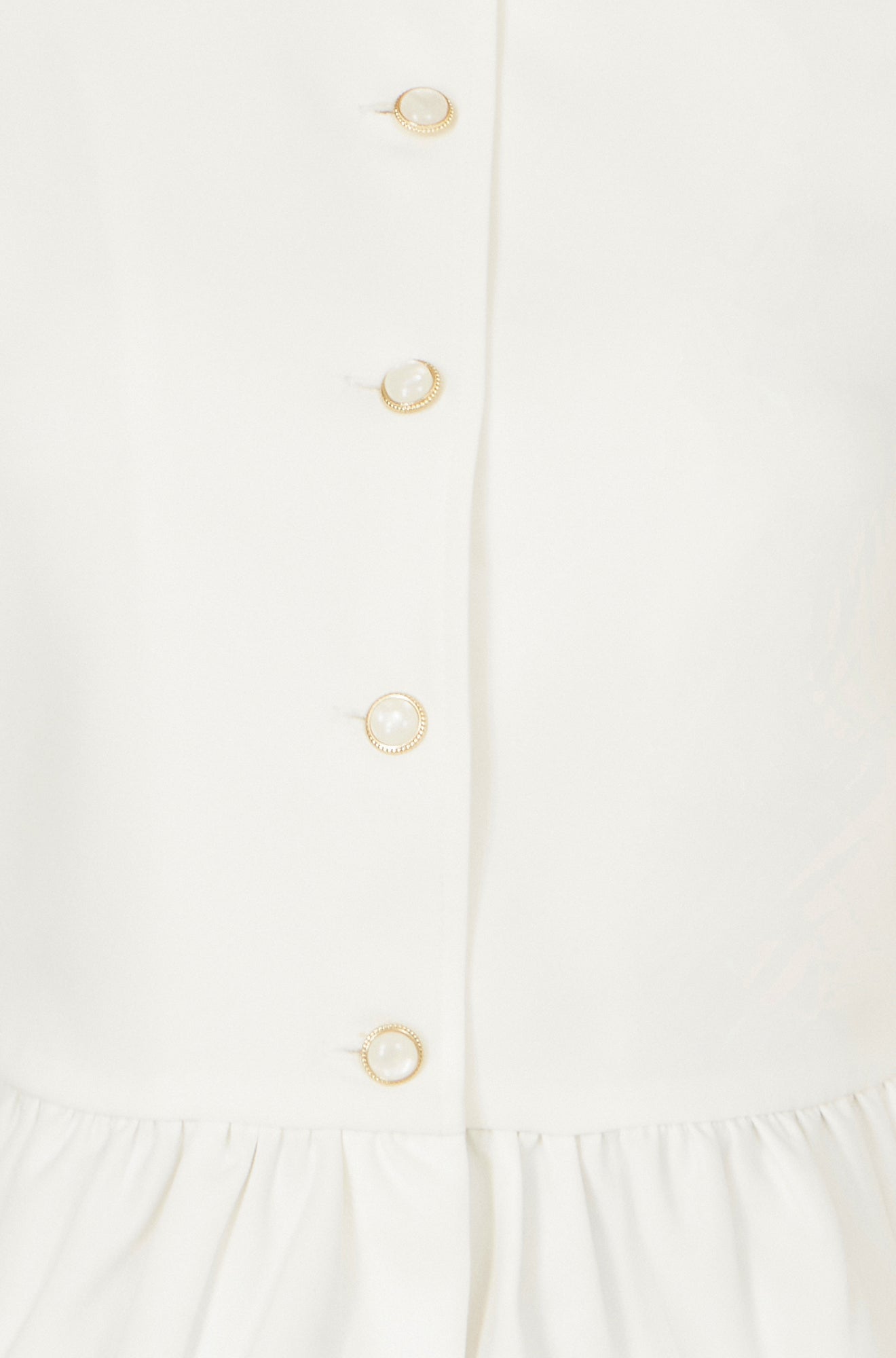 Yumi White Peplum Fitted Jacket