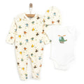 HelloBaby Baby Boy Jumpsuit-Body-Hat - Beige