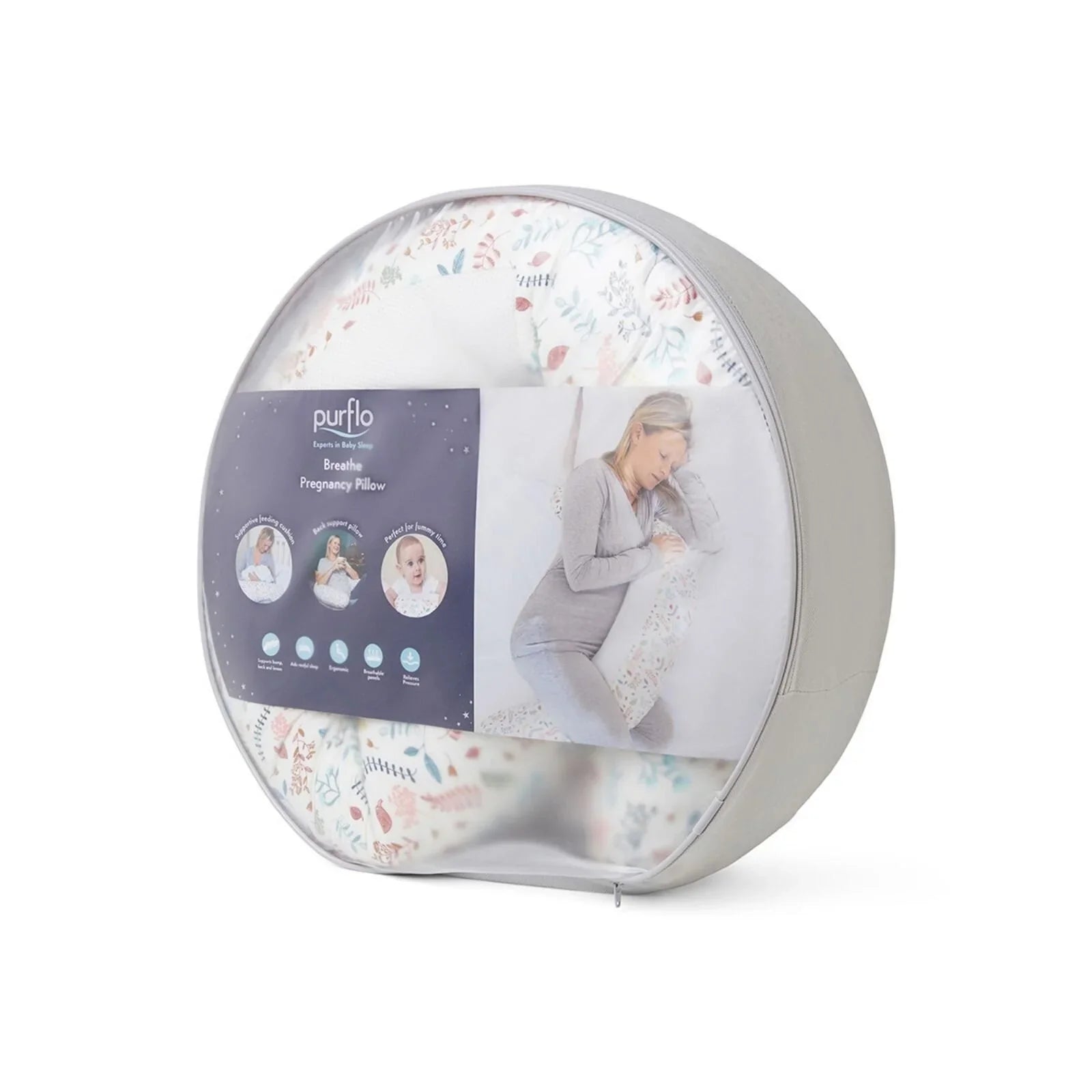 Purflo Breathe Maternity Support Pillow - Botanical