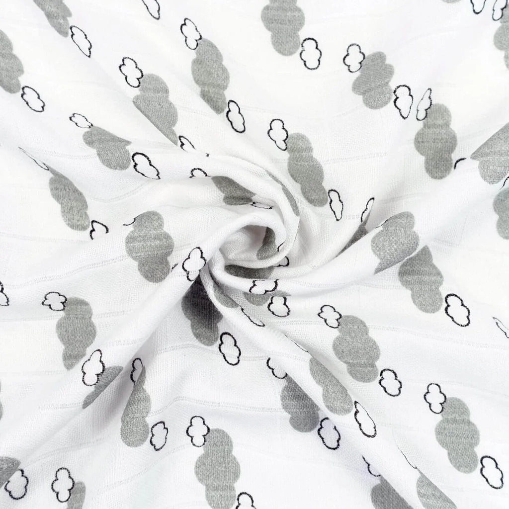 MuslinZ Bamboo/Organic Cotton Muslin Set - Grey Cloud