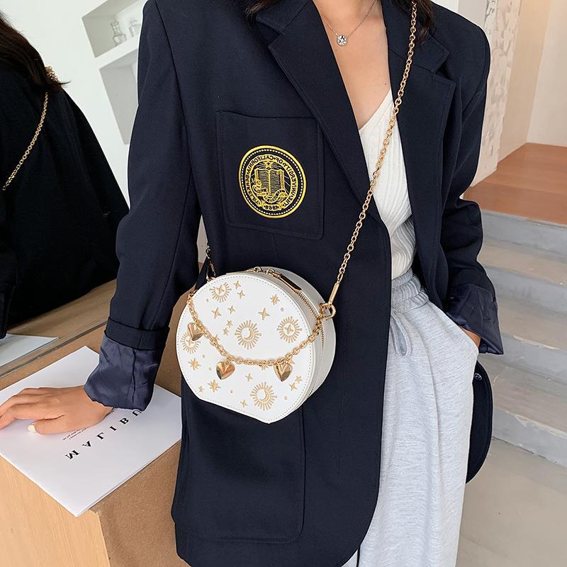 Women's Fashion Vintage Chain Embroidered Shoulder Messenger Bag