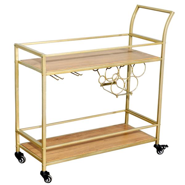 Bar Serving Cart Gold