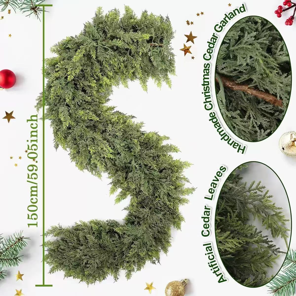 Christmas Holiday Simulation Soft Rubber Hand Feeling Cedar Table Decorative Ornament