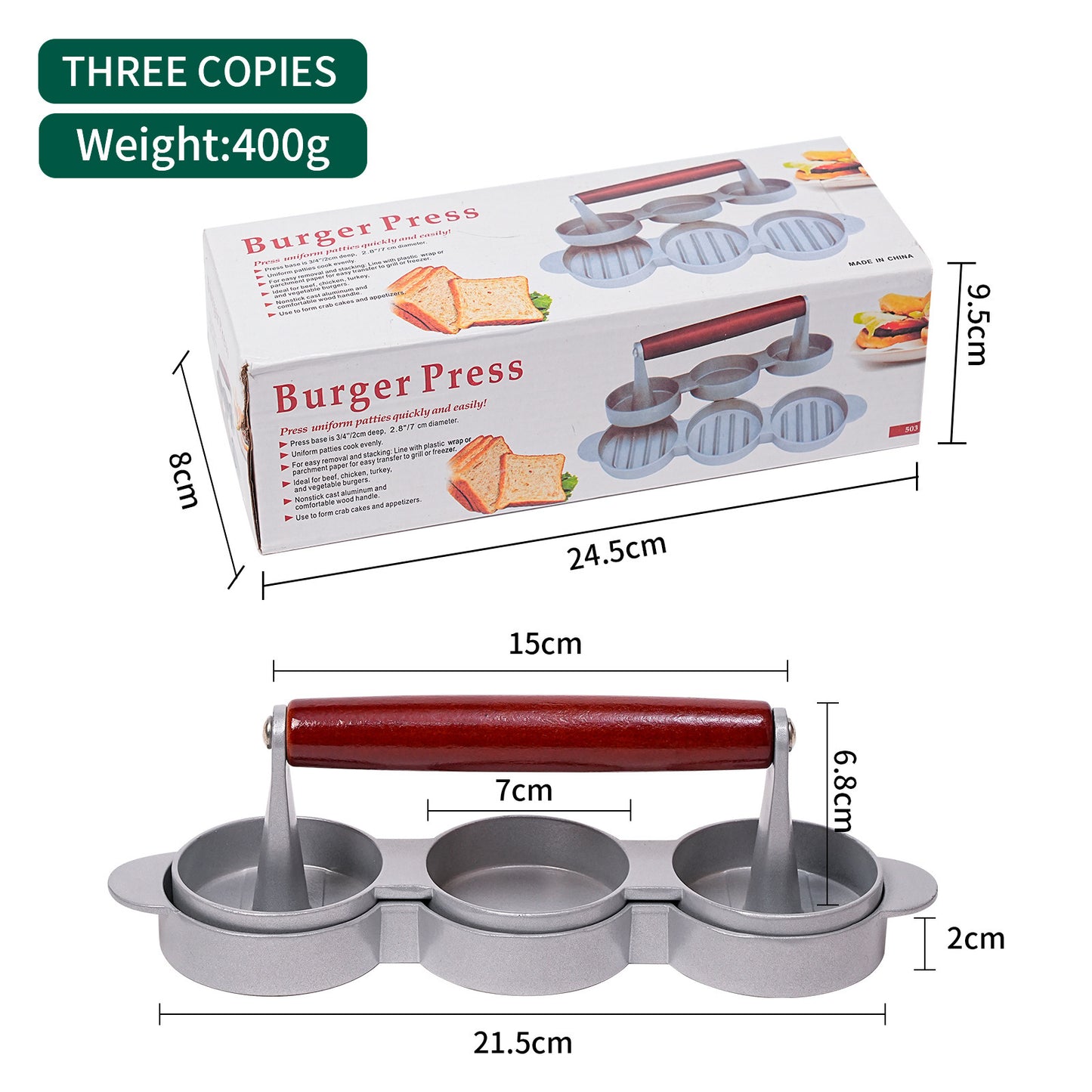 Hamburger Cutlet Press Round Mold Kitchen Gadgets