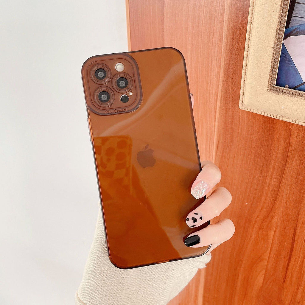 Simple Transparent Solid Color All-inclusive Mobile Phone Case