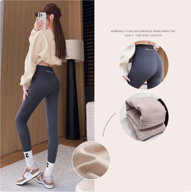 Lamb Fleece Leggings For Women