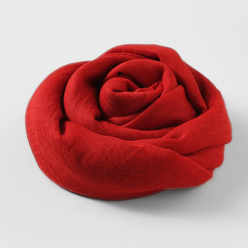 Artistic Sunscreen Solid Color Cotton And Linen Scarf