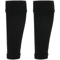 Adults Black Football Leg Sleeve Socks Compression Support Fits Over Shin Pads Breathable & Secure for Training Running by Sock Stack