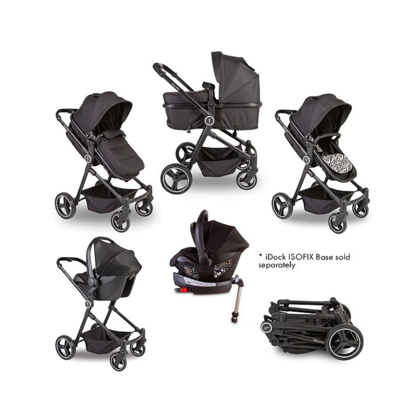 Red Kite Push Me Savanna i-Size 3-in-1 Travel System - Zebra