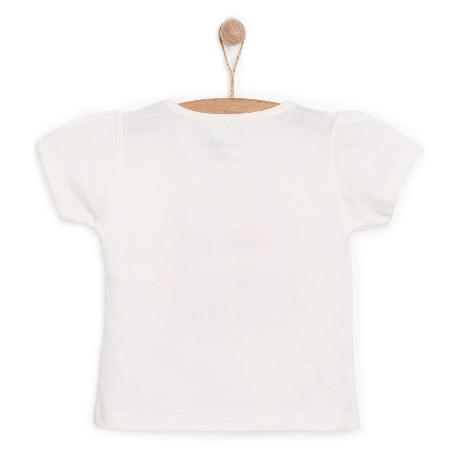 HelloBaby Basic Girl Text Patterned T-shirt - Ecru