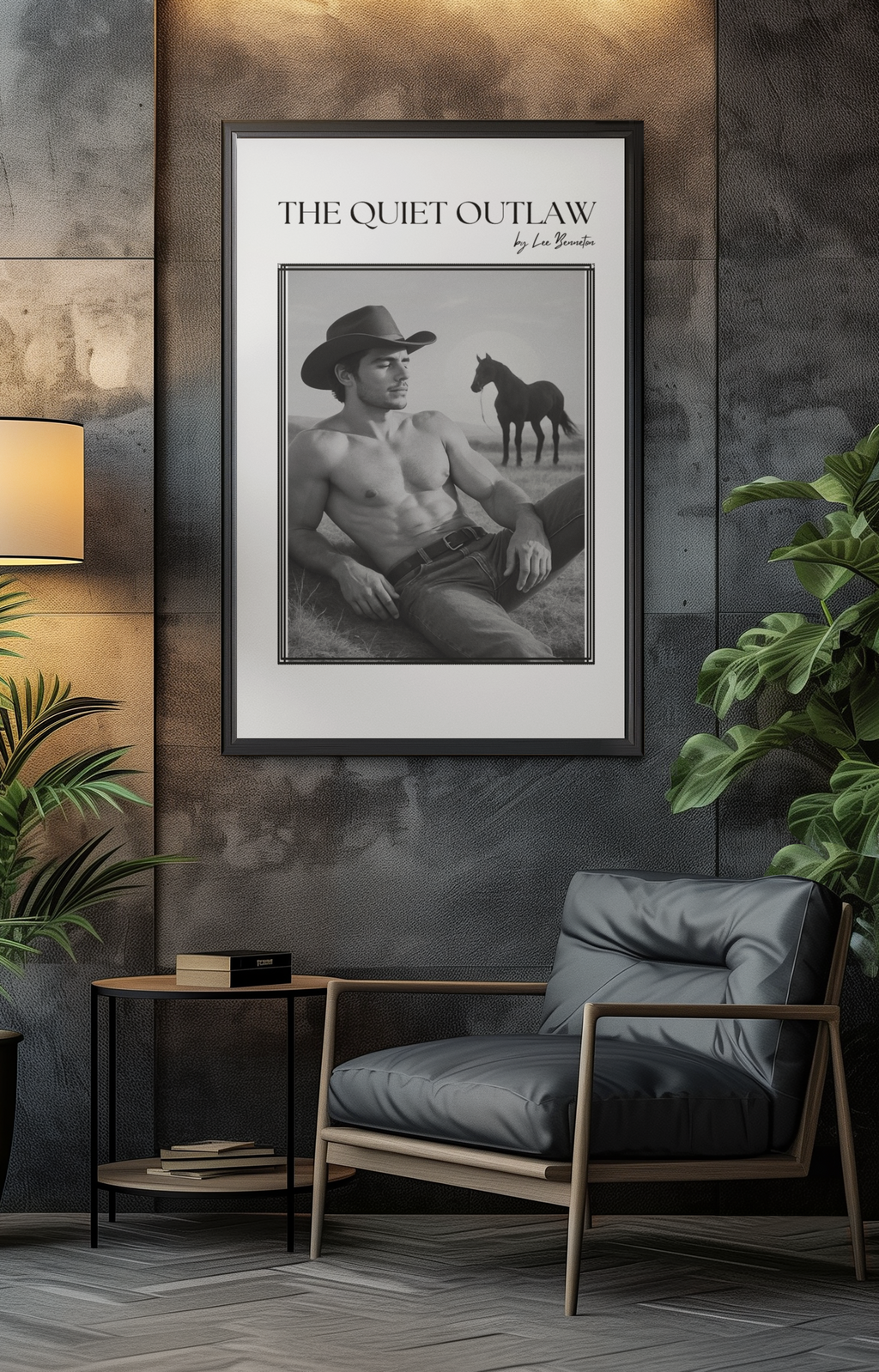 The Quiet Outlaw. Retro Cowboy Poster | 80s Western Wall Art for Home Decor