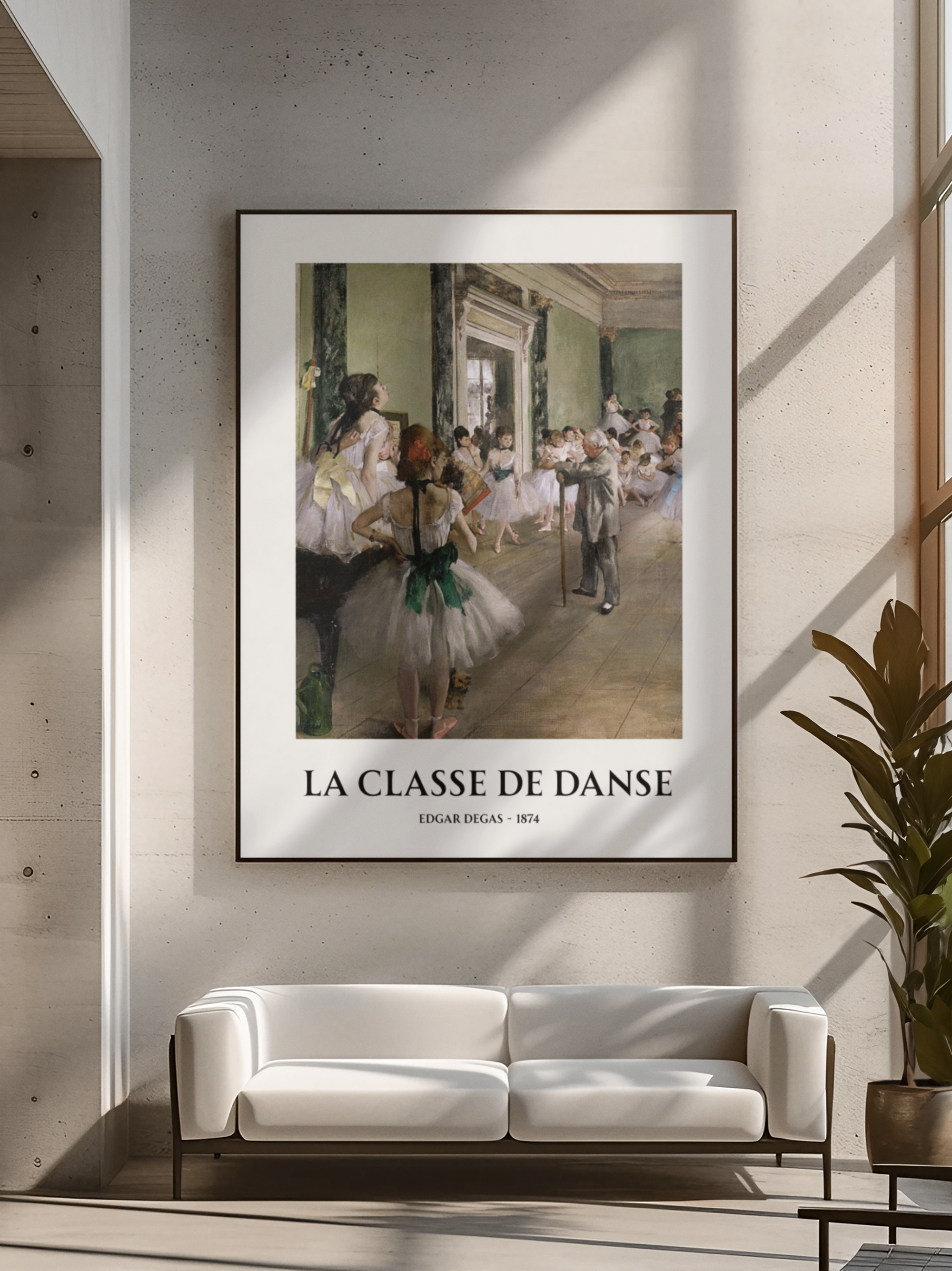 La Classe de Danse Framed Print – Edgar Degas Ballet Wall Art, Impressionist Dance Poster, Classical Art Decor for Studio or Home