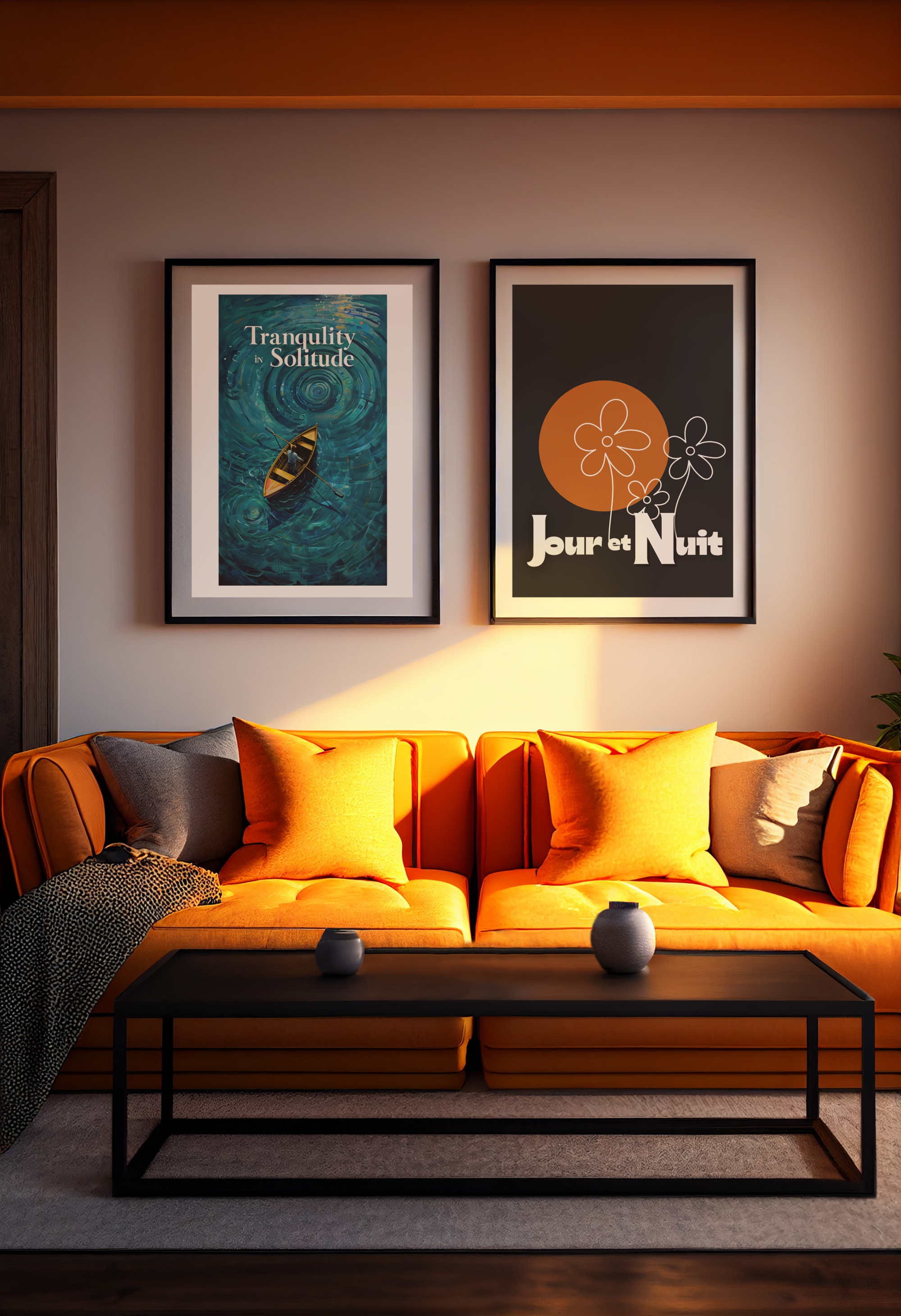 Surreal Boat Poster - Tranquility in Solitude - Stunning Teal Art Print