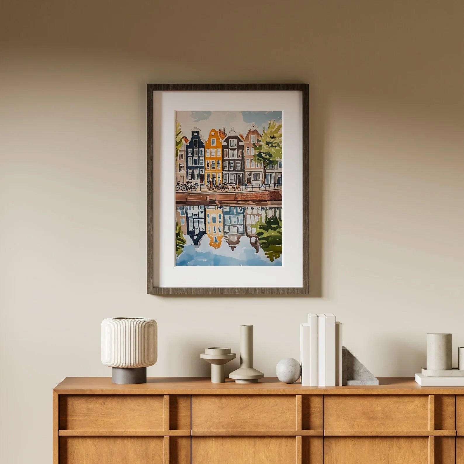 Amsterdam Flower Market Canvas Poster – Netherlands City Wall Art
