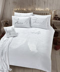 Angel Wings Luxurious Teddy Fleece Duvet Set Super Soft Faux Fur Bedding Pillow Cases Bed Throw Cushion in Pink White Grey by OLIVIA ROCCO