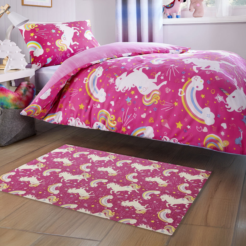 Animal Printed Rug Unicorn Modern Non-Slip Soft Durable Floor Rug for Living Room Bedroom Hallway & Office by OLIVIA ROCCO