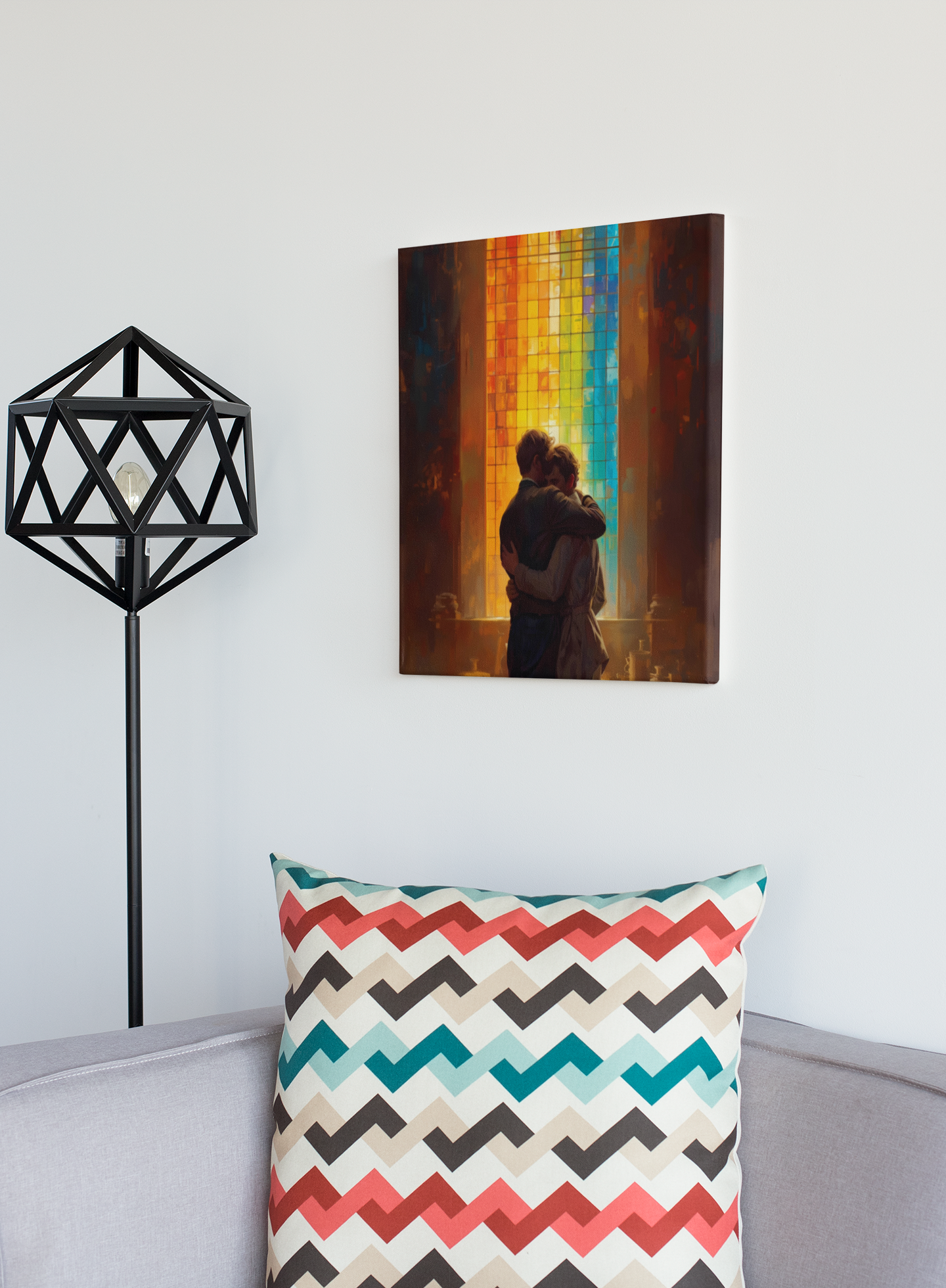 Rainbow Window Poster – Love and Unity Art Print - Vibrant Wall Decor