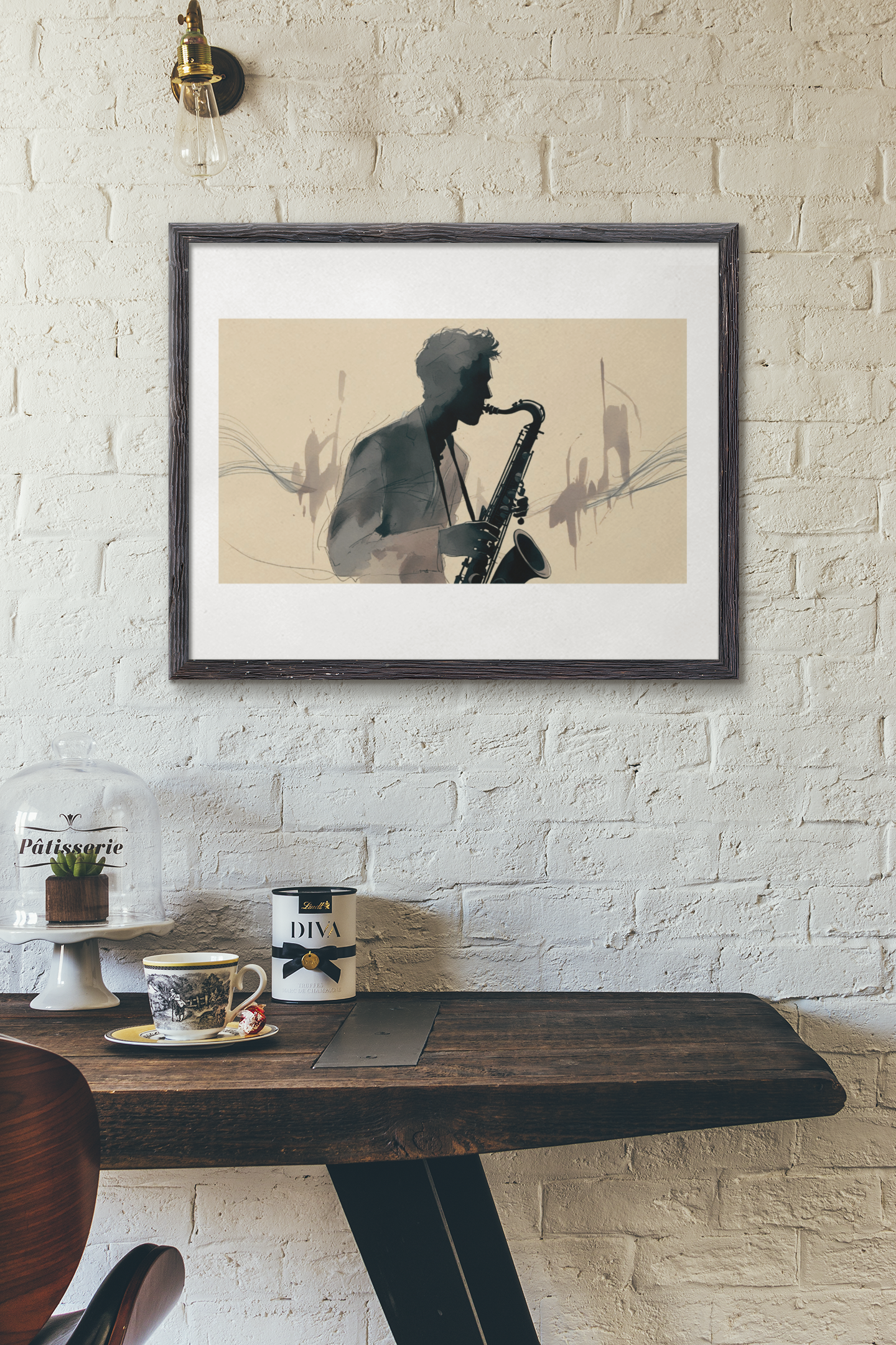 Saxophone Player Wall Art | Abstract Jazz Poster