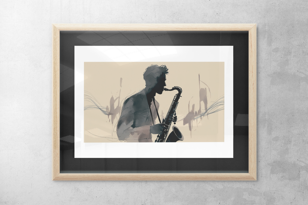 Saxophone Player Wall Art | Abstract Jazz Poster