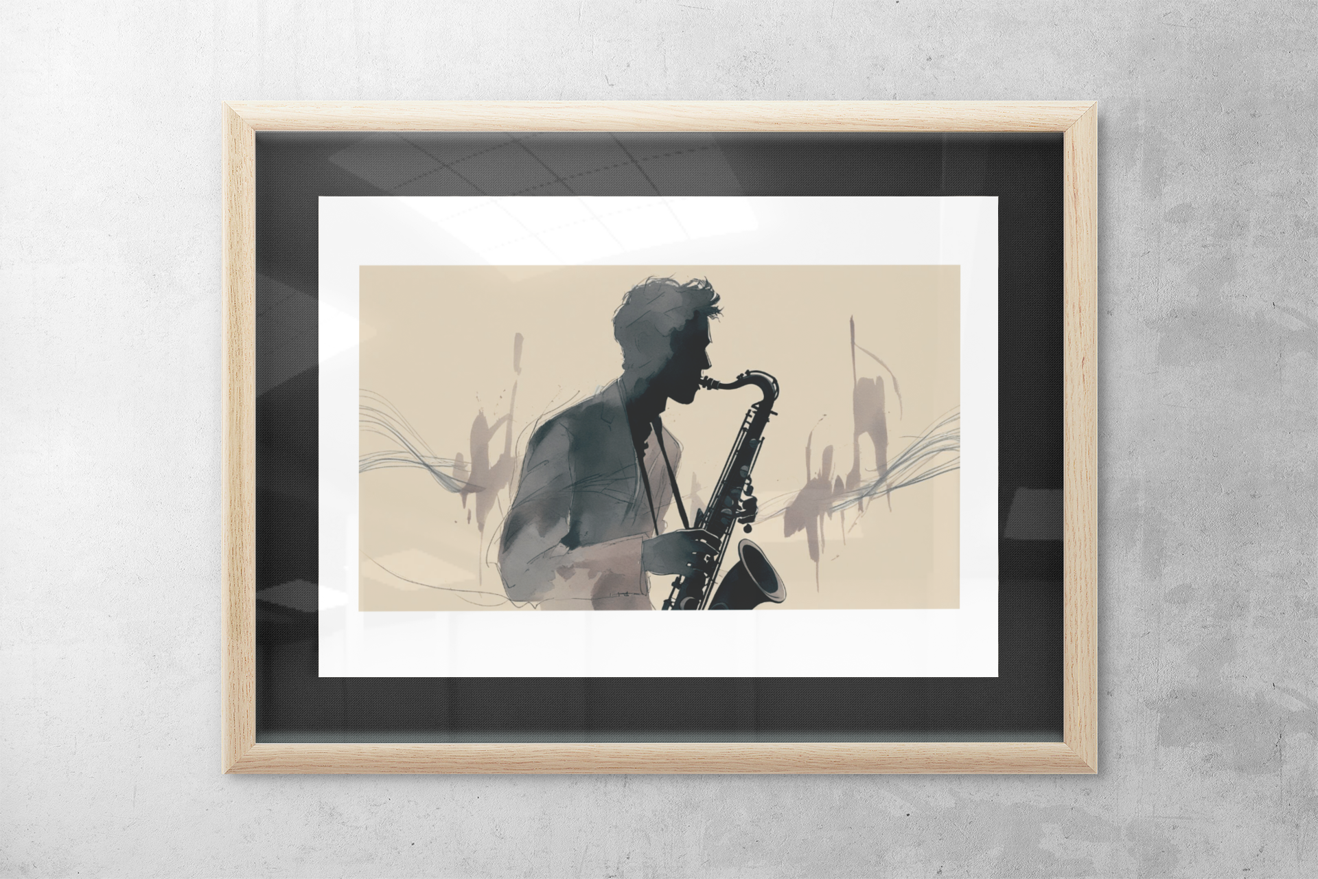 Saxophone Player Wall Art | Abstract Jazz Poster