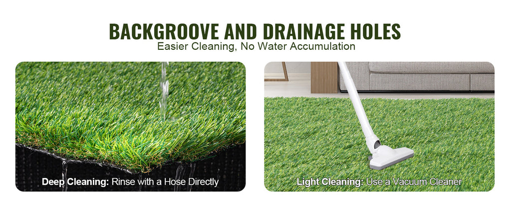 VEVOR Artifical Grass Rug Green Turf 1.38/1.57" Fake Door Mat Outdoor Patio Lawn Decoration Easy to Clean with Drainage Holes