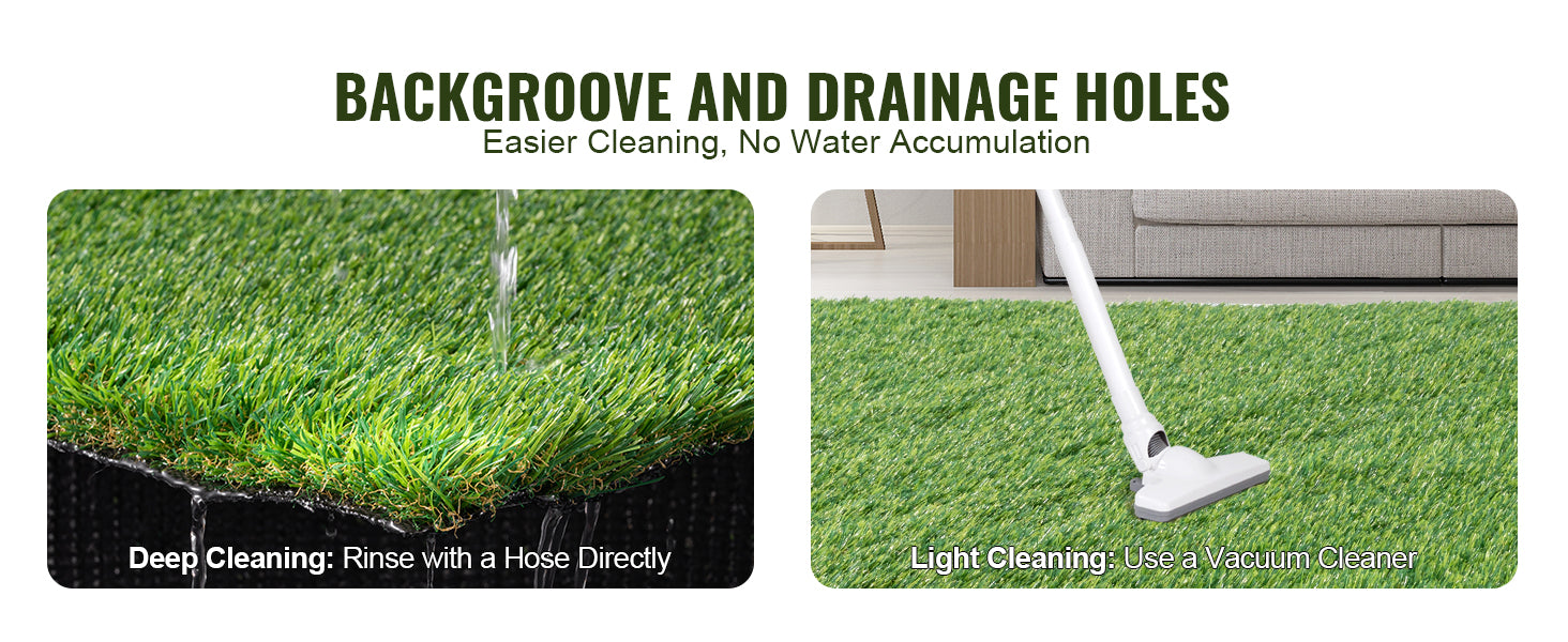 VEVOR Artifical Grass Rug Green Turf 1.38/1.57" Fake Door Mat Outdoor Patio Lawn Decoration Easy to Clean with Drainage Holes