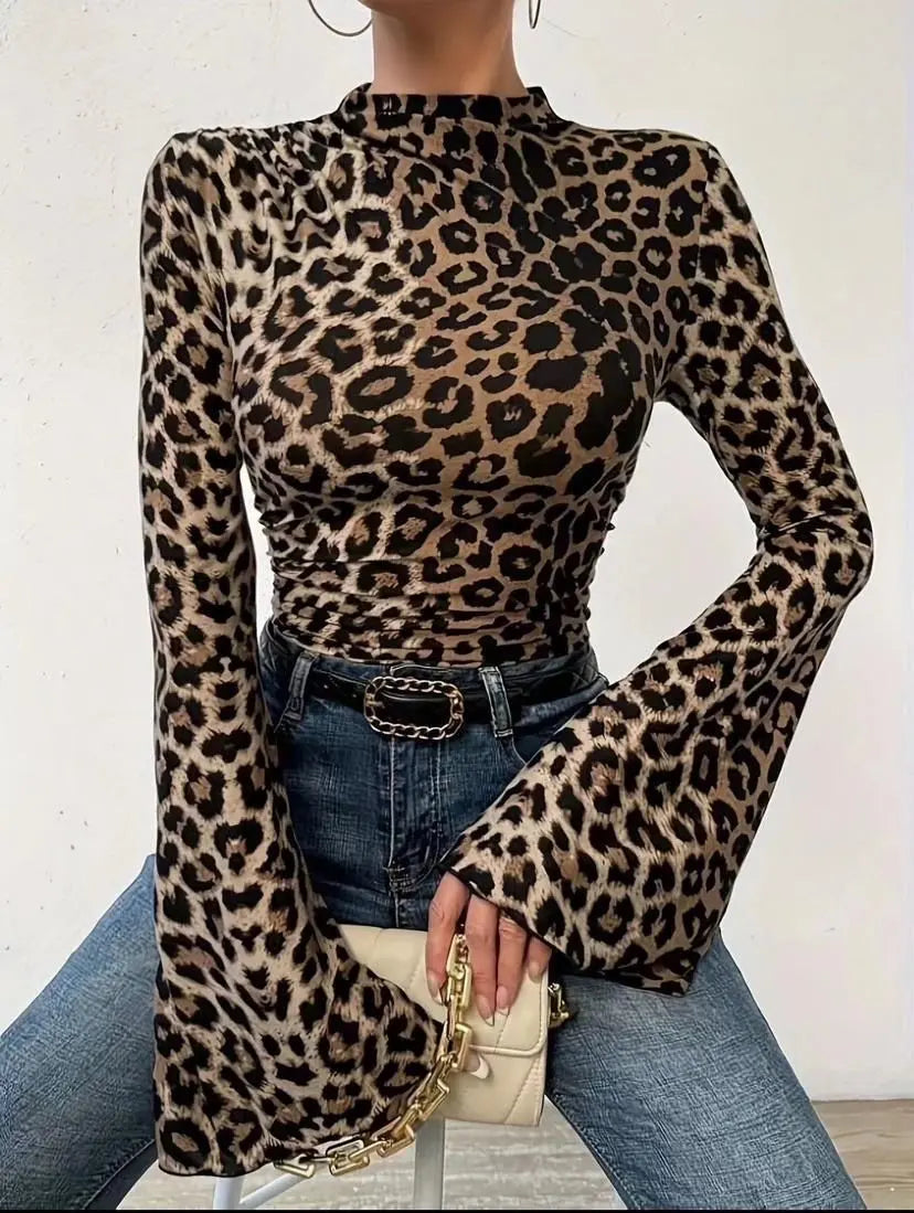 AURA – Fluid long sleeve bodysuit with high neck