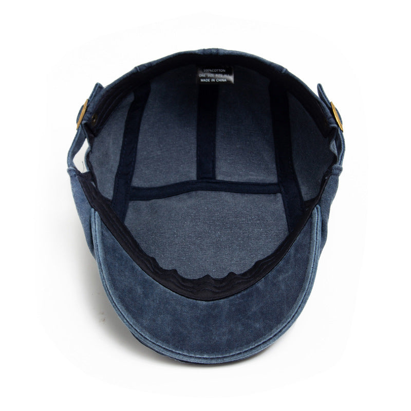 Retro Washed Denim Hat Cowboy Beret Fashion Casual Baseball Cap
