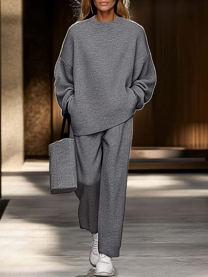 Fashionable Casual Long-sleeve Hoodie And Pants Set