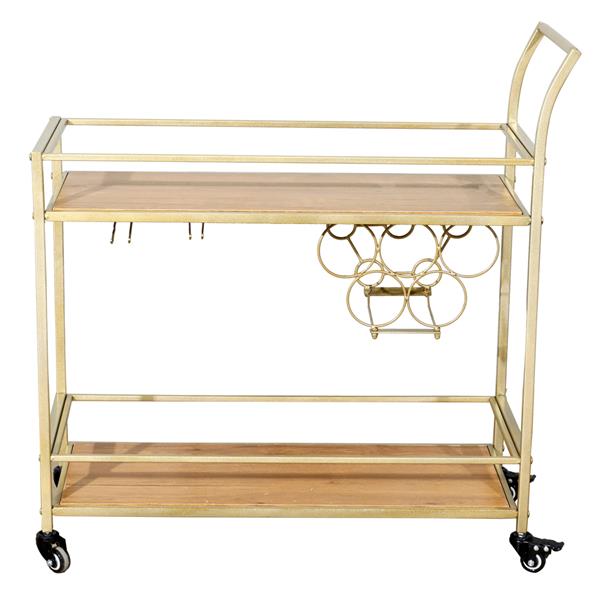 Bar Serving Cart Gold