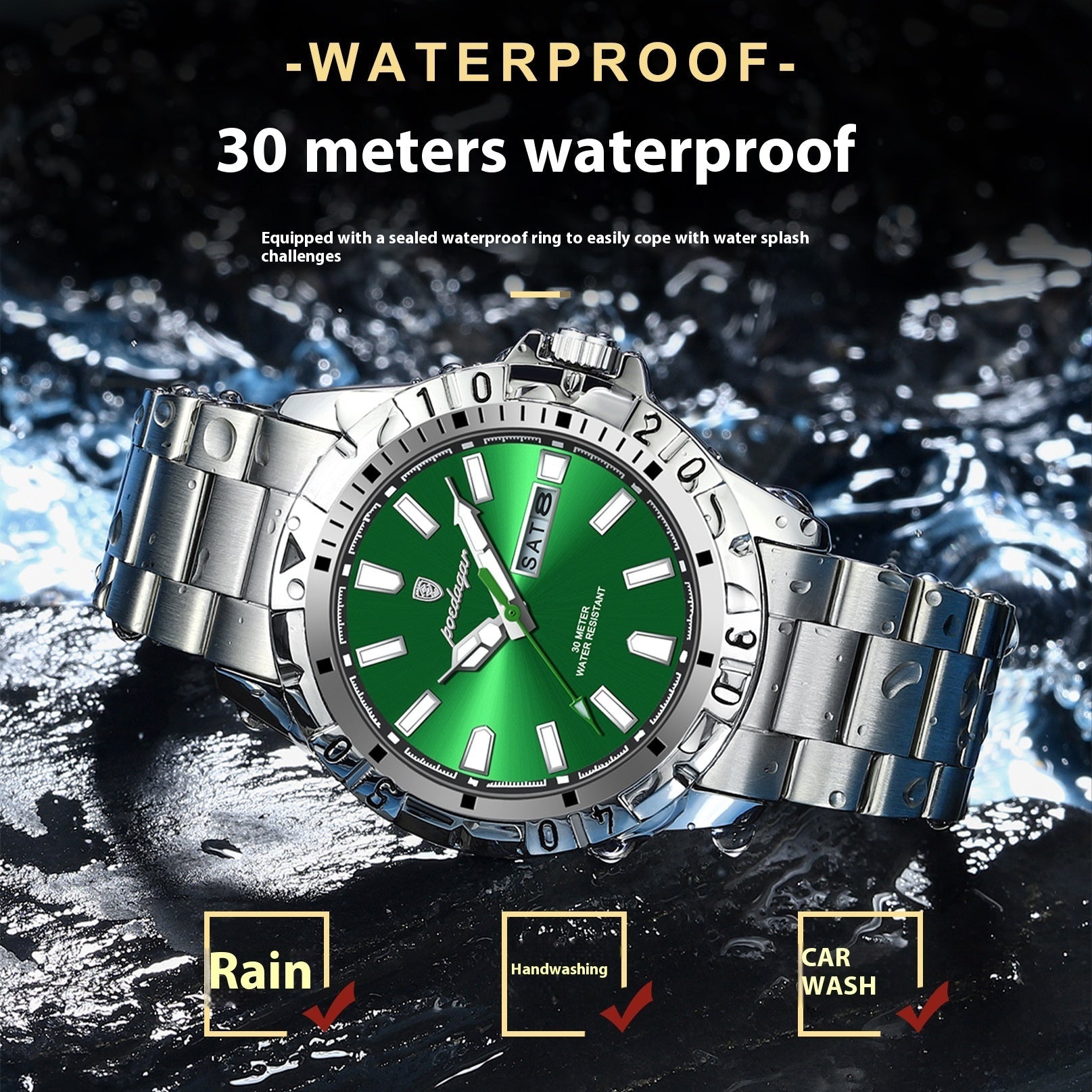Swiss Waterproof Luminous Men's Watch - Ultra Slim 6mm Casual Fashion Timepiece