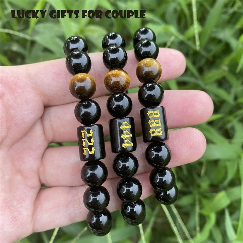 New Style 10mm Obsidian Bead Bracelet Fashion