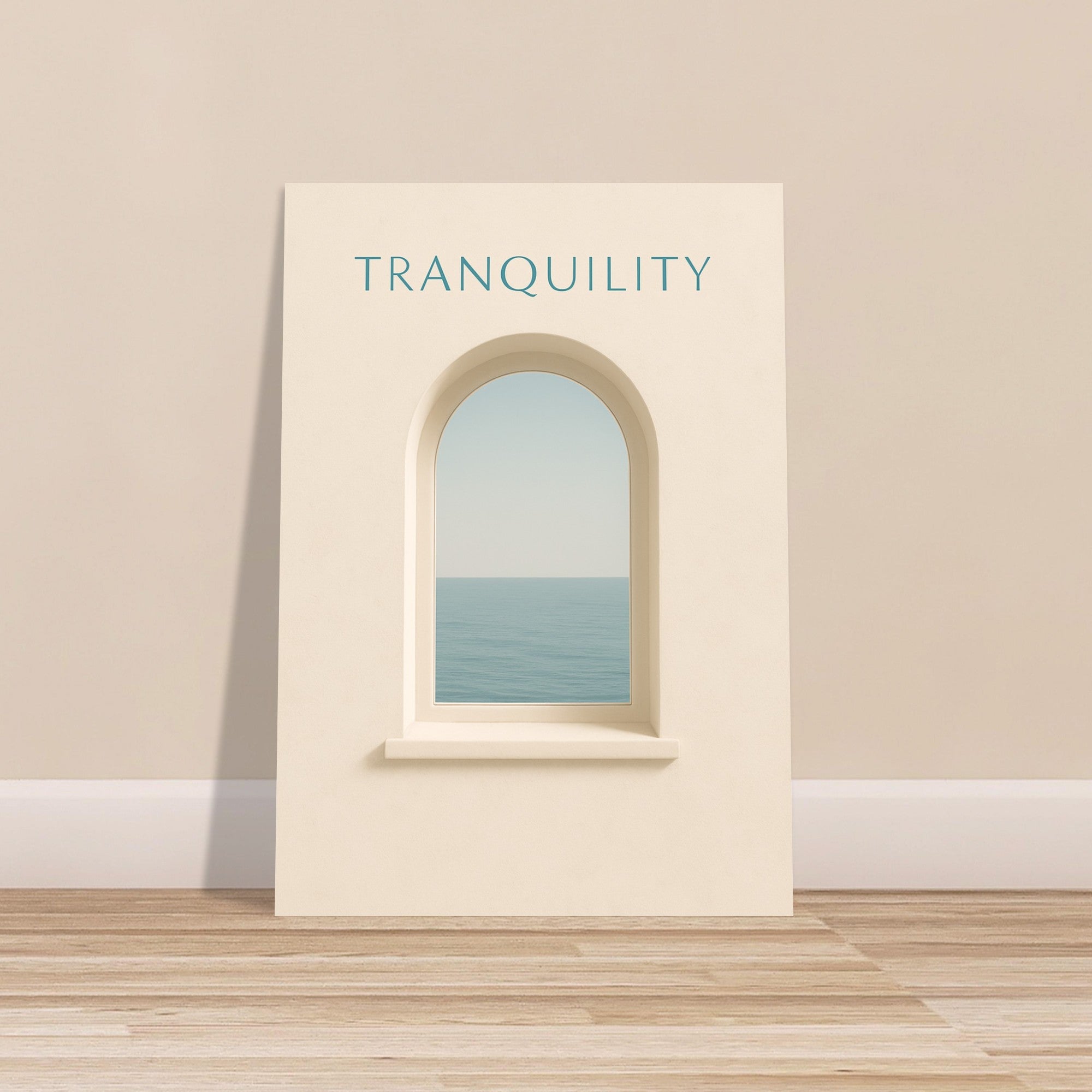 Tranquil Minimalist Ocean View Poster Print - Stunning Wall Art for Relaxation